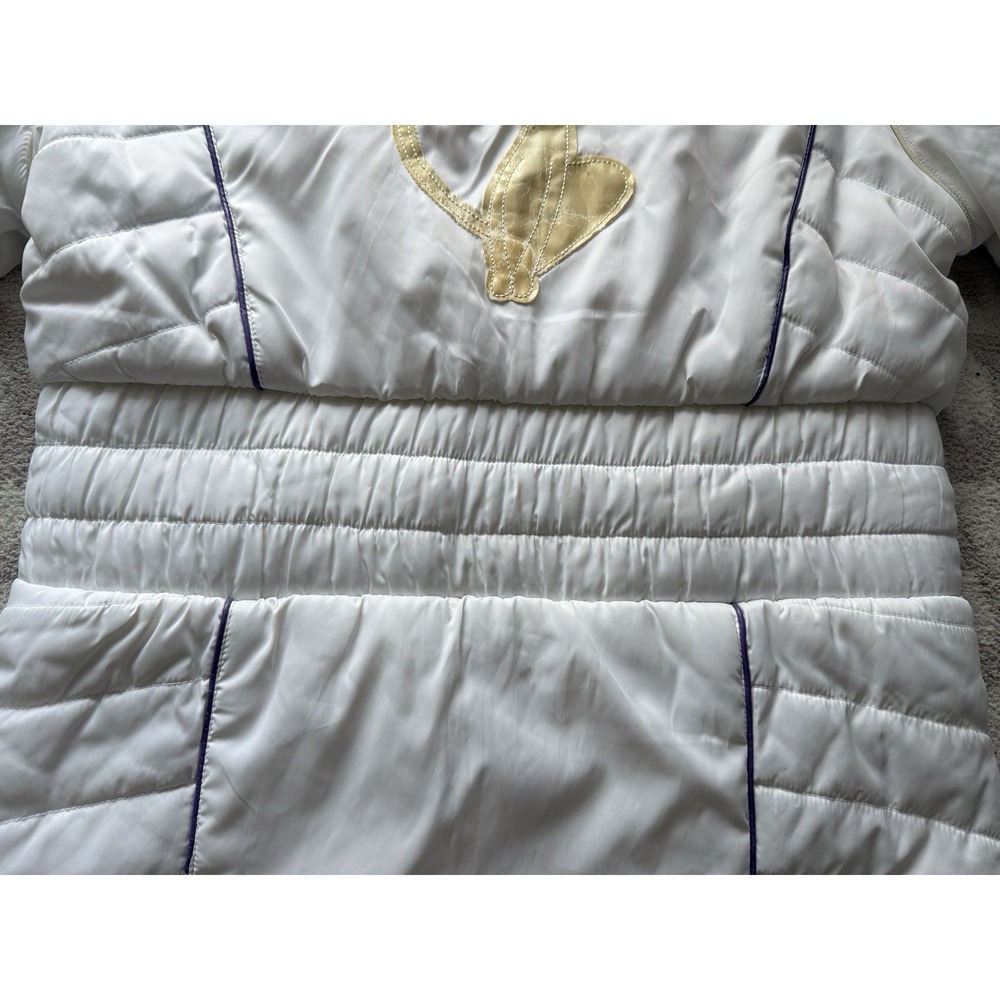 Baby Phat Puffer Jacket Long Women's Size M Color White And Gold - Picture 11 of 14